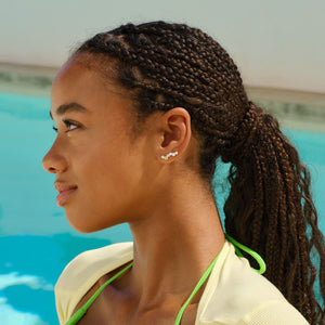 Wavy Gem Dots Earclimbers