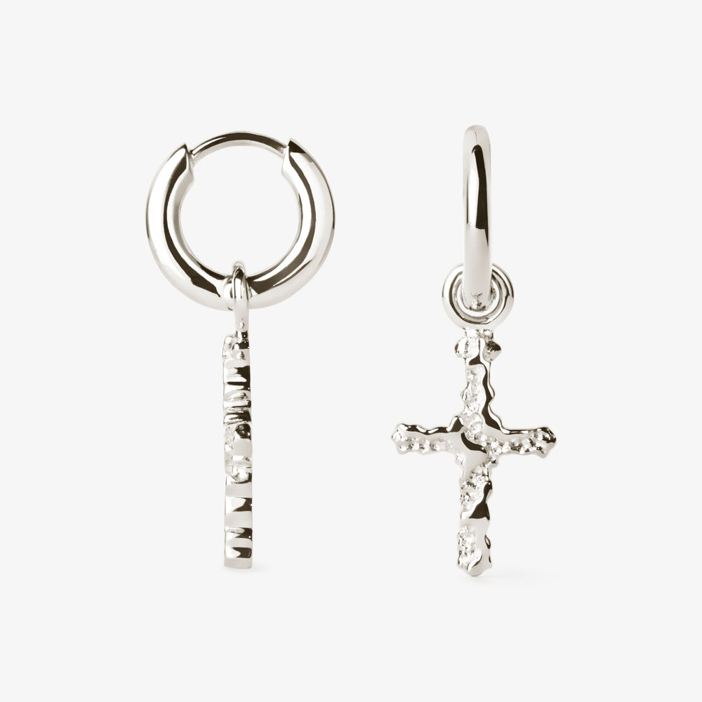 Cross Contrast Earring