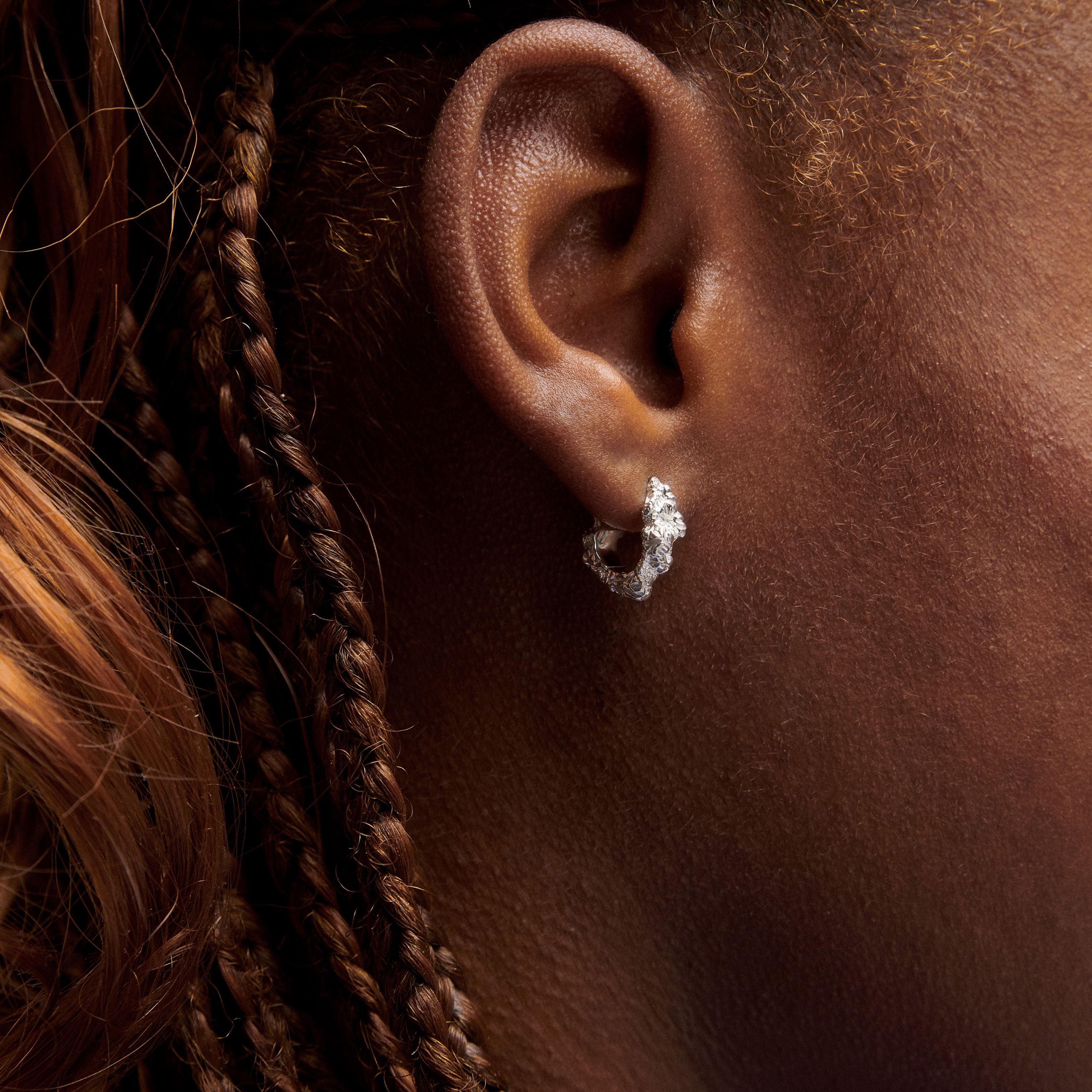 Small Levitate Crush Hoops | Camille Brinch Jewellery