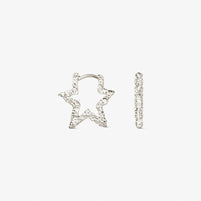 Medium Star Sparkly Hoops