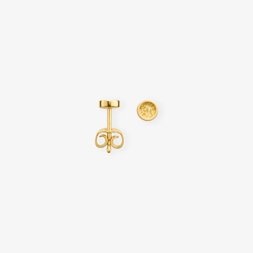 Small Round Tekstur Stud Earrings