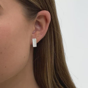 Large Square Tekstur Earrings