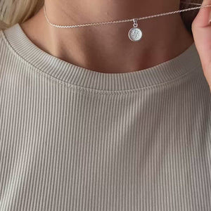 Mini Round Tekstur Necklace